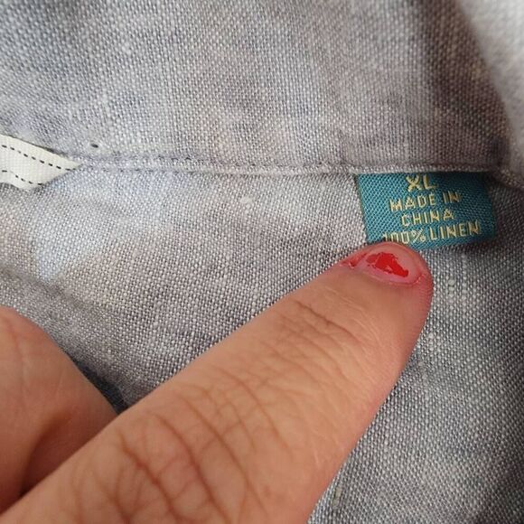 Tommy Bahama Size XL 100% Linen Button-up Short-Sleeve Men's Casual Shirt - Picture 5 of 6